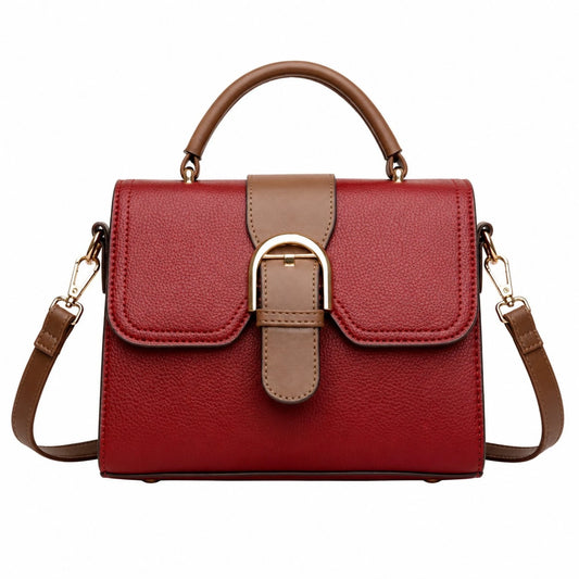 Women's Red Top Handle Shoulder Bag