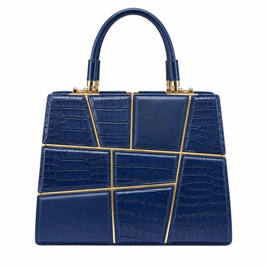 Women's Structured Leather Shoulder Handbag