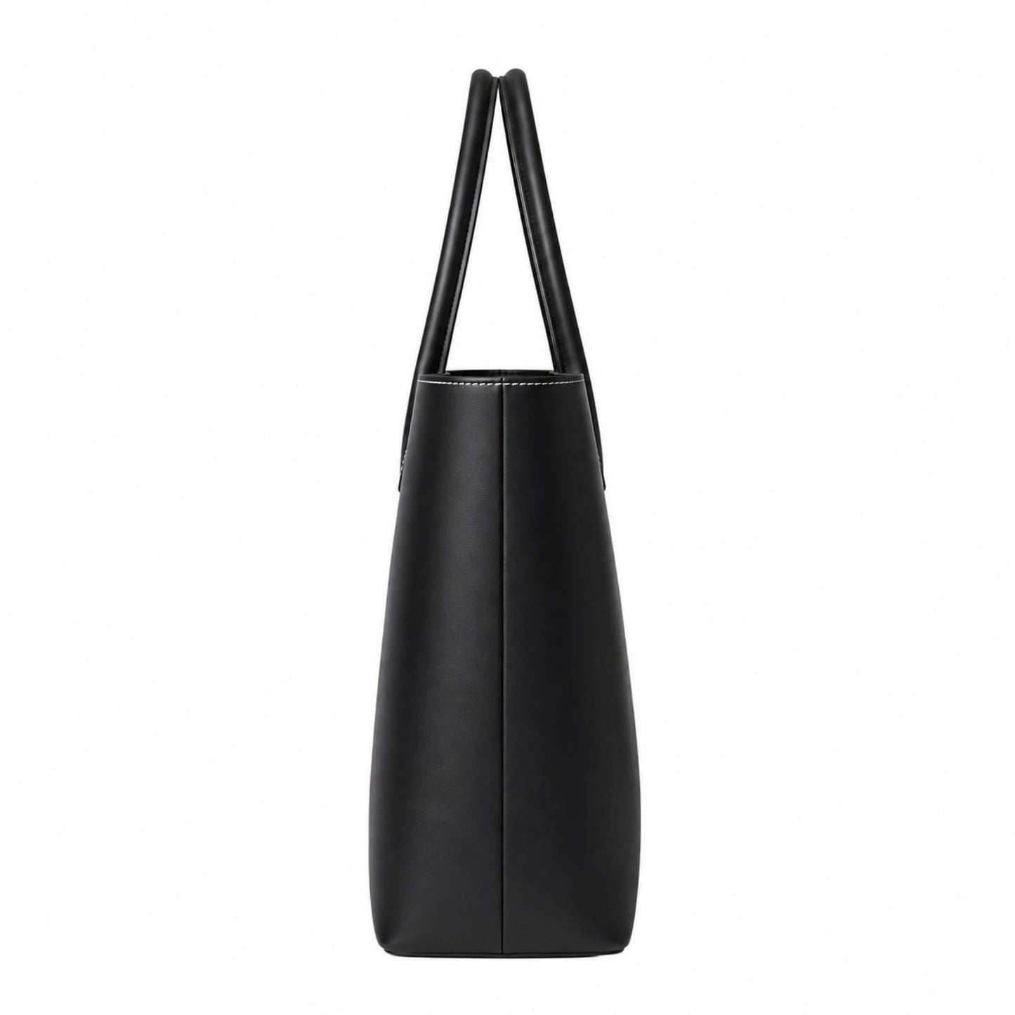 Women's Black Leather Tote Handbag