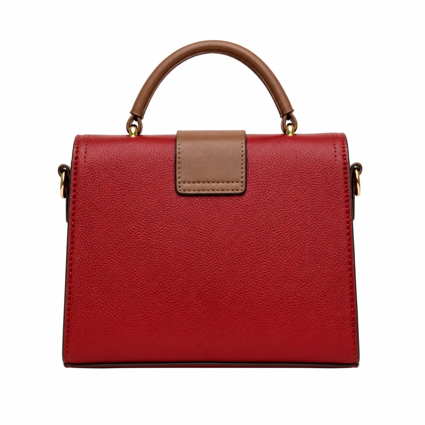 Women's Red Top Handle Shoulder Bag